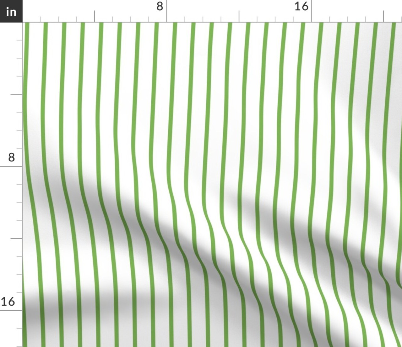 Simple Green Stripe Graphic Line Grass Minimal Custom Printed Fabric by Spoonflower Various Fabrics by the Yard or Fat Quarter